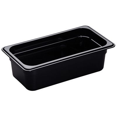 CAMBRO MANUFACTURING 34HP110 PAN FOOD HI HEAT 1/3 SZ 4"D BLK