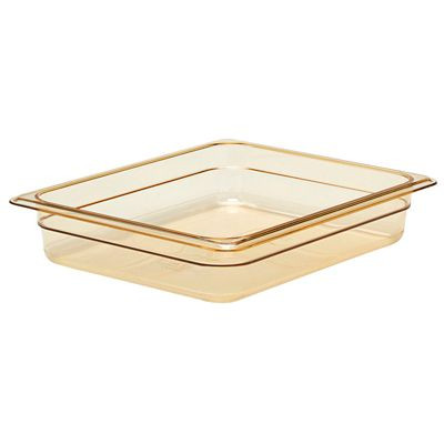 CAMBRO MANUFACTURING 22HP150 PAN FOOD HI HEAT 1/2 SZ 2-1/2"D AMBER