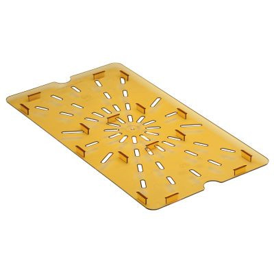 CAMBRO MANUFACTURING 10HPD150 SHELF DRAIN F/ FULL SZ HI HEAT PAN AMBER