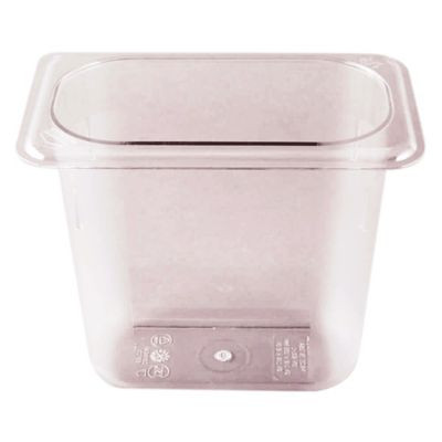 CAMBRO MANUFACTURING 96PCW135 PAN FOOD 1/9 SIZE 6" CLR PLAS