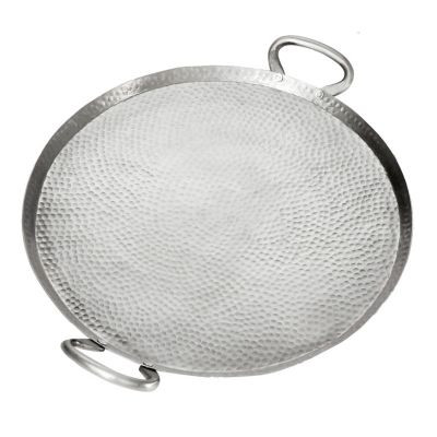 AMERICAN METALCRAFT G17 GRIDDLE ROUND 20-1/2" SS HAMMERED