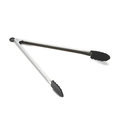 TABLECRAFT PRODUCTS COMPANY 4016BK TONG 16" LONG SS WITH BLK TIP
