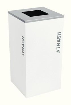 EX-CELL KAISER LLC RC-KDSQ-T BT-WHT RECEPTACLE RECYCLING 24 GAL WHITE GLOSS