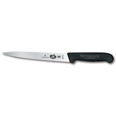 VICTORINOX SWISS ARMY 5.3703.20 VICTORINOX 8 FILLET KNIFE, STIFF, BLACK 