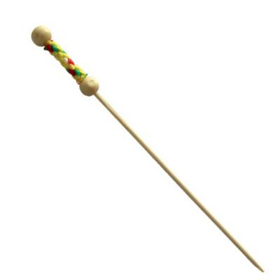 PACKNWOOD 209BBFUJIY PICK NAT BEADS 4-2/5" BAMBOO YELLOW