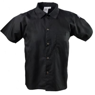 JOHN RITZENTHALER COMPANY CS006BK-M THIS MEDIUM SIZE COOK'S SHIRT FROM CHEF 