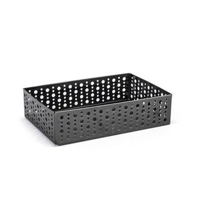 FRONT OF THE HOUSE BHO042BKS21 BASKET RECT 9X6X2-1/4" SS MATTE BLK