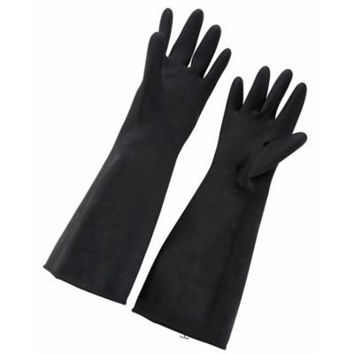 WINCO NLG-1018 GLOVES DISHWASHING LG LATEX BLK