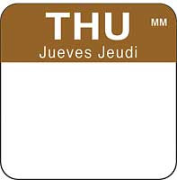 DAYMARK FOOD SAFETY SYSTEMS 1100874 LABEL REMOVABLE 3/4X3/4 THUR