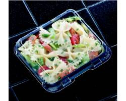 PACTIV 0EH896020000 CONT SNACK BOX SML PLAS BLK W/CLR LID