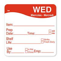DAYMARK FOOD SAFETY SYSTEMS 1122133 LABEL 2X2 DISSOLVE WED 250/RL