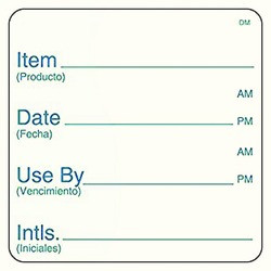 DAYMARK FOOD SAFETY SYSTEMS 114562 LABEL SHELF LIFE 2X2 BIN 500/RL