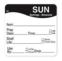 DAYMARK FOOD SAFETY SYSTEMS 1122137 LABEL 2X2 DISSOLVE SUN 250/RL