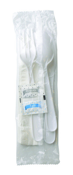 FINELINE SETTINGS 17CKFSKPPSP.WH KIT CUTLERY WRAP F/K/S/S&P/NAP WHT