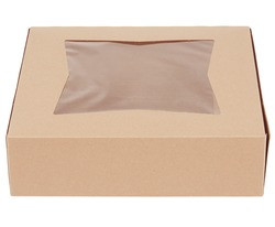 R3 PAPERCRAFT 24133K BOX PIE 9X9X2-1/2" WINDOW KRAFT