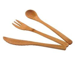 PACKNWOOD 210CVBAK3K KIT CUTLERY 3/1 6-1/2" NATURAL BAMBOO
