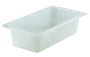 CAMBRO MANUFACTURING 33CLRPP190 PAN FOOD COLANDER 1/3 SZ 3" PP TRANSL