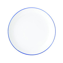 LIFETIME PRODUCTS 5256492 PLATE COUPE 8-6/7" BISTRO BLUE PORC WHT