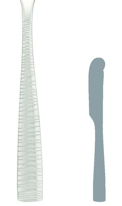 STEELITE INTERNATIONAL 5732HS045 KNIFE BUTTER 7" PIROUETTE- HALF SATIN
