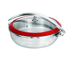 EASTERN TABLETOP 5996RRH POT CHAF 6 QT 17X10" SS HAMM RED ORBIT