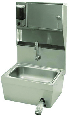ADVANCE TABCO 7-PS-82 SINK HAND WALL SOAP/TOWEL 14X10X5" SS