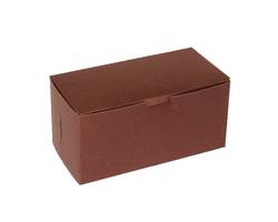 BOXIT CORPORATION 844B-513 BOX BAKERY LOCK 8X4X4" CHOCOLATE
