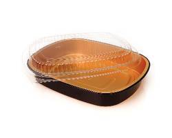 DURABLE OFFICE PRODUCTS CORP. 9220-PT-100 CONT 16 OZ W/ PLAS DOME LID FOIL BLK/GLD