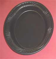 D&W FINE PACK LLC CF8DPL-07 PLATTER OVAL DEEP 11" X 8" BLK