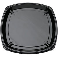 D&W FINE PACK LLC CBS018P TRAY CATER 18" SQR SHLW BLK