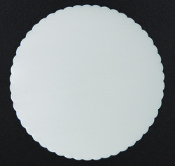 KWICKWAY PRODUCTS CORPORATION COAST4SCSSL COASTER NONSLIP 4" SCALLOPED EDGE SLV