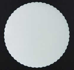 KWICKWAY PRODUCTS CORPORATION COAST14SCSL COASTER NONSLIP 14" SCALLOPED EDGE SLV