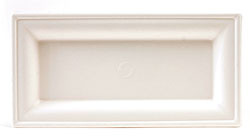 GREEN WAVE INTERNATIONAL GS-T610 PLATE RECT 6X10" SUGARCANE NAT WHT