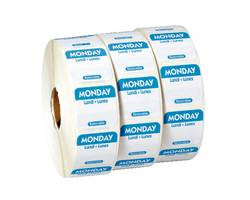 NATIONAL CHECKING JR101-3 LABEL ROLL 1X1" 500/ROLL MON REMOVABLE