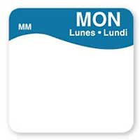 DAYMARK FOOD SAFETY SYSTEMS IT1100341 LABEL 1" REMOVABLE MONDAY
