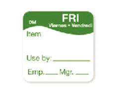 DAYMARK FOOD SAFETY SYSTEMS IT1100735 LABEL ROLL 1X1" 500 CT USE BY FRIDAY