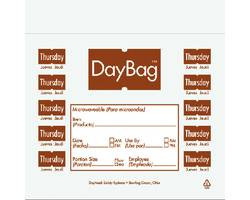 DAYMARK FOOD SAFETY SYSTEMS IT110919 BAG PORTION 10X8-1/2" THURS BRN