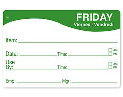 DAYMARK FOOD SAFETY SYSTEMS IT112467F LABEL 2X3" REPOSITIONABLE FRI GREEN