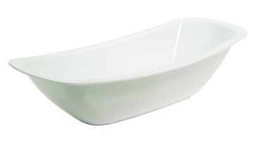 G E T ENTERPRISES OB-45-W BOWL SALAD RECT 41-1/2 OZ OVAL ACLAIM WH