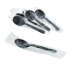 AMERCAREROYAL - NP&PC P4405FB SOUP SPOON WRAPPED MW PP BLK