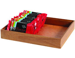 G E T ENTERPRISES WB-1292WD-UR BOX RECT STKG 12X9X2" WOOD