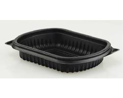 PACTIV YCN846080000 TRAY CLEARVIEW 8 OZ PLAS BLK