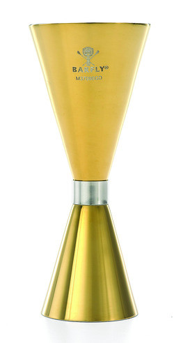 MERCER TOOL M37090GD JIGGER SLIM STYLE 1 & 2 OZ GOLD PLATED