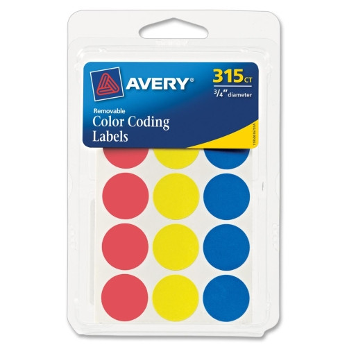 AVERY 06167 REMOVABLE COLOR CODING LABELS, HANDWRITE
