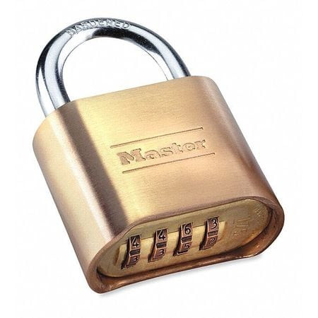 MASTER LOCK 175D PADLOCK,RESETTABLE COMBINATION,BRASS