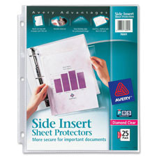 AVERY 76001 SECURE SIDE-LOAD SHEET PROTECTORS,LETTER