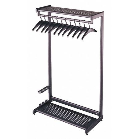 QUARTET 20225 GARMENT RACK,QUARTET,TWO SHELF,BLACK