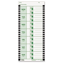 LATHEM TIME CORPORATION E8100 TIME CARD, 4 X 9, WEEKLY, 1-SIDED