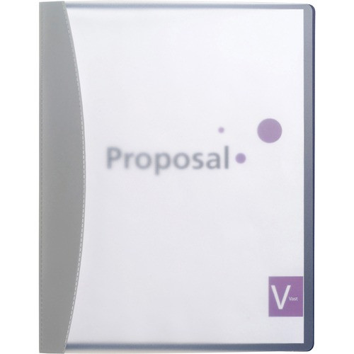 GBC 21537 REPORT COVER,30SHEET,CLEAR FRONT,BLUE