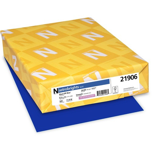 WAUSAU PAPERS 21906 ASTROBRIGHT PAPER,500/PK,BLAST OFF BLUE