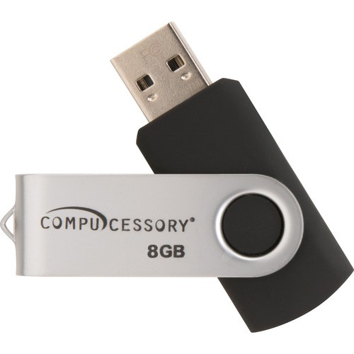 COMPUCESSORY 26466 FLASH DRIVE,8GB,PASSWORD PROTECTED,BLACK